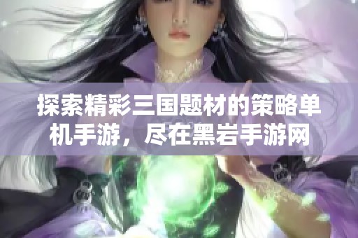 探索精彩三國(guó)題材的策略單機(jī)手游，盡在黑巖手游網(wǎng)
