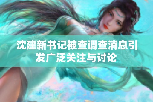 沈建新書記被查調(diào)查消息引發(fā)廣泛關(guān)注與討論