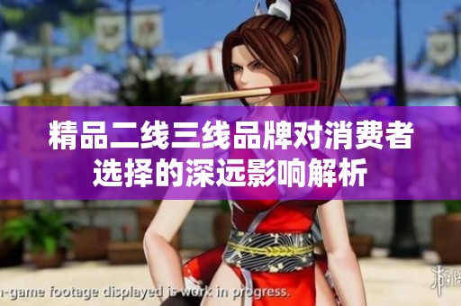 精品二線三線品牌對消費者選擇的深遠(yuǎn)影響解析