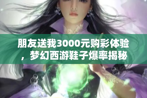 朋友送我3000元購彩體驗，夢幻西游鞋子爆率揭秘
