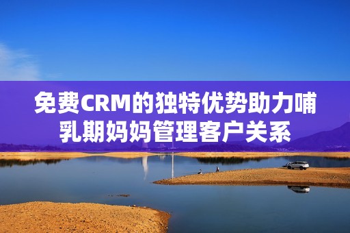 免費CRM的獨特優(yōu)勢助力哺乳期媽媽管理客戶關(guān)系