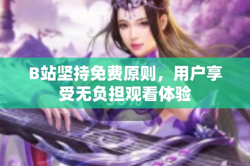 B站堅(jiān)持免費(fèi)原則，用戶享受無負(fù)擔(dān)觀看體驗(yàn)