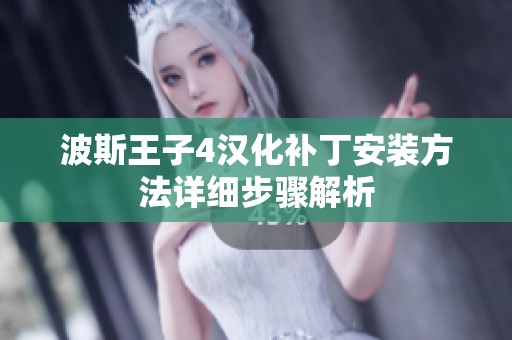 波斯王子4漢化補(bǔ)丁安裝方法詳細(xì)步驟解析