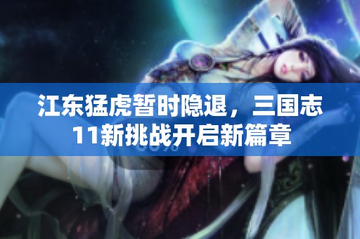 江東猛虎暫時隱退，三國志11新挑戰(zhàn)開啟新篇章