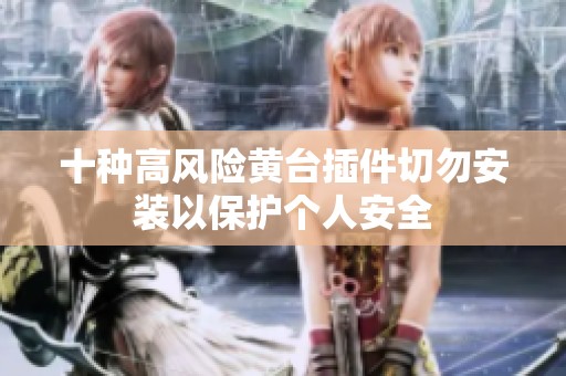 十種高風險黃臺插件切勿安裝以保護個人安全