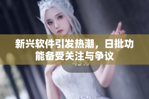 新興軟件引發(fā)熱潮，日批功能備受關注與爭議