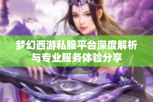 夢(mèng)幻西游私服平臺(tái)深度解析與專業(yè)服務(wù)體驗(yàn)分享