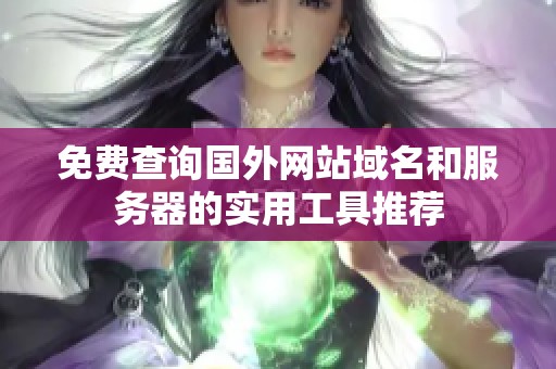 免費查詢國外網(wǎng)站域名和服務(wù)器的實用工具推薦