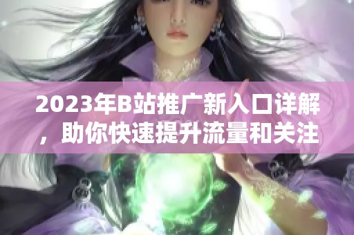 2023年B站推廣新入口詳解，助你快速提升流量和關(guān)注度