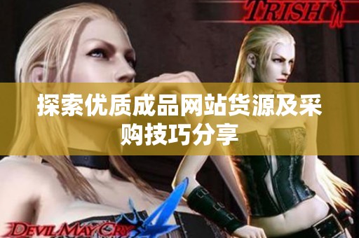 探索優(yōu)質(zhì)成品網(wǎng)站貨源及采購技巧分享