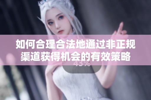 如何合理合法地通過非正規(guī)渠道獲得機(jī)會(huì)的有效策略