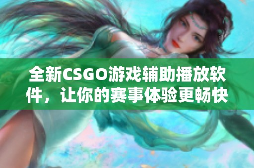 全新CSGO游戲輔助播放軟件，讓你的賽事體驗更暢快