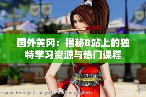 國外黃岡：揭秘B站上的獨(dú)特學(xué)習(xí)資源與熱門課程