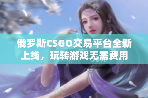 俄羅斯CSGO交易平臺全新上線，玩轉(zhuǎn)游戲無需費用