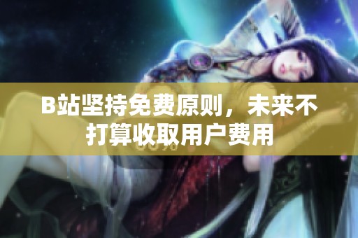 B站堅持免費(fèi)原則，未來不打算收取用戶費(fèi)用