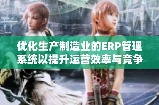 優(yōu)化生產(chǎn)制造業(yè)的ERP管理系統(tǒng)以提升運(yùn)營效率與競爭力