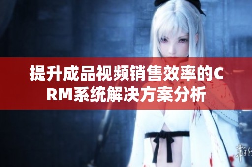 提升成品視頻銷售效率的CRM系統(tǒng)解決方案分析