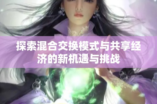 探索混合交換模式與共享經(jīng)濟的新機遇與挑戰(zhàn)
