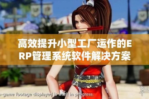 高效提升小型工廠運(yùn)作的ERP管理系統(tǒng)軟件解決方案