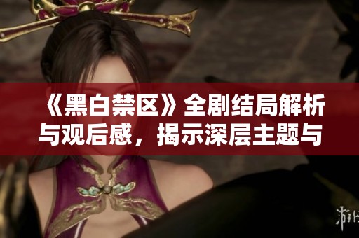 《黑白禁區(qū)》全劇結(jié)局解析與觀后感，揭示深層主題與人物命運