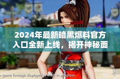 2024年最新暗黑爆料官方入口全新上線，揭開神秘面紗