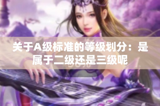 關(guān)于A級(jí)標(biāo)準(zhǔn)的等級(jí)劃分：是屬于二級(jí)還是三級(jí)呢