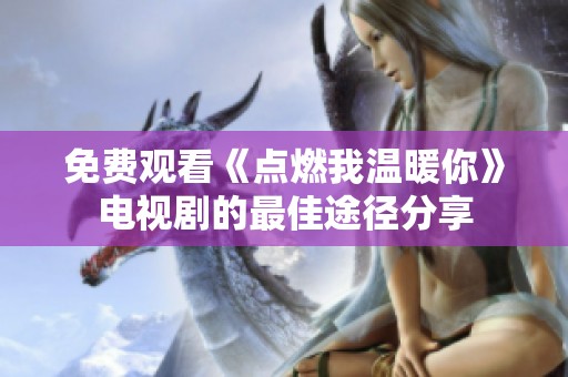 免費(fèi)觀看《點燃我溫暖你》電視劇的最佳途徑分享