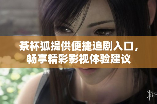 茶杯狐提供便捷追劇入口，暢享精彩影視體驗建議