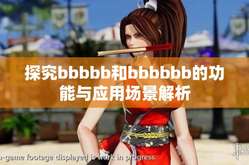 探究bbbbb和bbbbbb的功能與應用場景解析