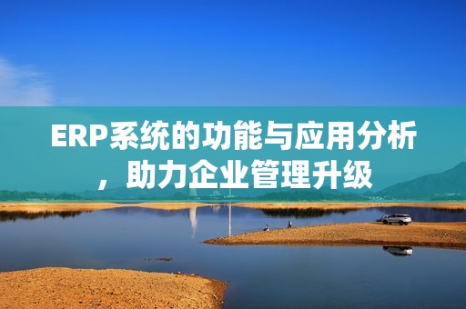 ERP系統(tǒng)的功能與應(yīng)用分析，助力企業(yè)管理升級