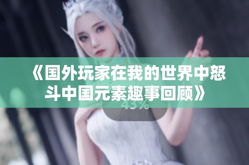 《國外玩家在我的世界中怒斗中國元素趣事回顧》