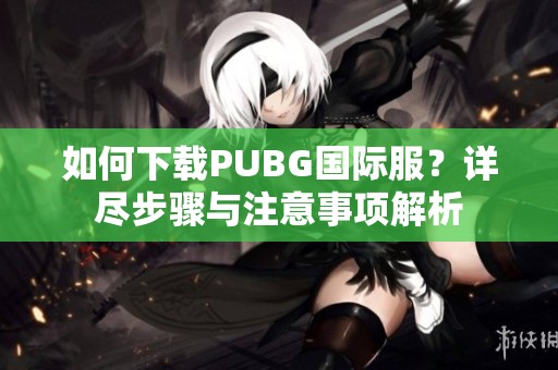 如何下載PUBG國際服？詳盡步驟與注意事項解析