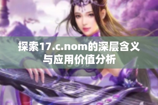 探索17.c.nom的深層含義與應用價值分析