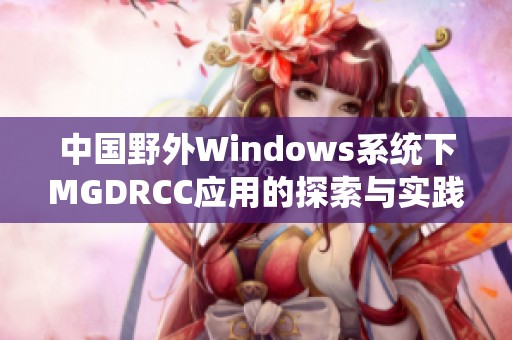 中國野外Windows系統(tǒng)下MGDRCC應用的探索與實踐
