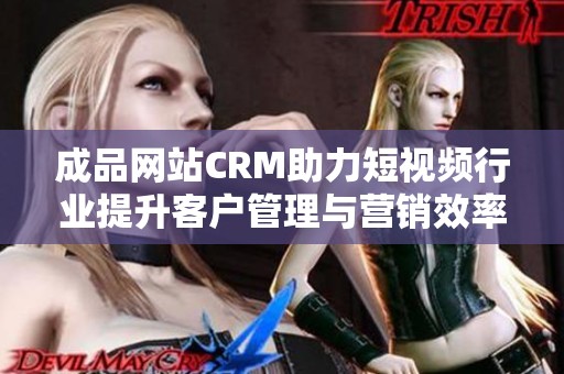 成品網(wǎng)站CRM助力短視頻行業(yè)提升客戶管理與營銷效率