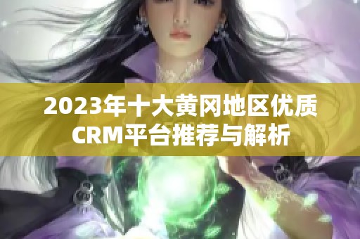 2023年十大黃岡地區(qū)優(yōu)質(zhì)CRM平臺推薦與解析 2023年十大黃岡地區(qū)優(yōu)質(zhì)CRM平臺推薦與解析