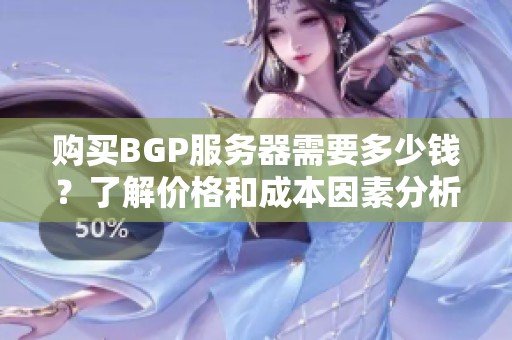 購買BGP服務(wù)器需要多少錢？了解價(jià)格和成本因素分析