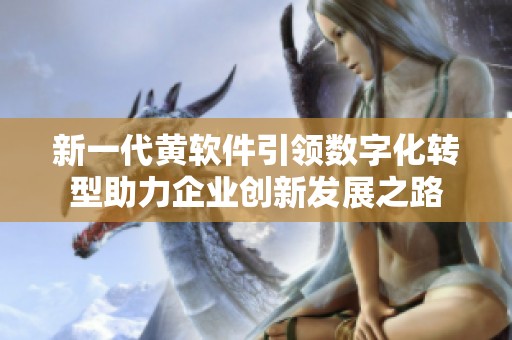 新一代黃軟件引領(lǐng)數(shù)字化轉(zhuǎn)型助力企業(yè)創(chuàng)新發(fā)展之路