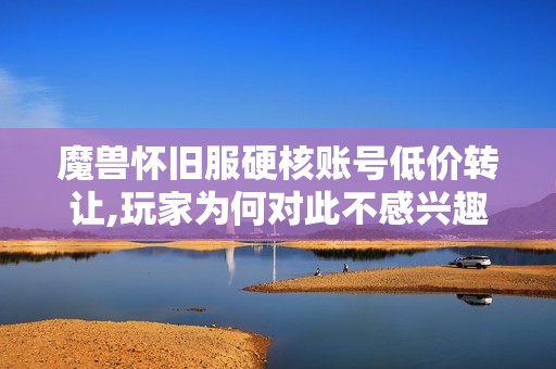 魔獸懷舊服硬核賬號(hào)低價(jià)轉(zhuǎn)讓,玩家為何對(duì)此不感興趣呢