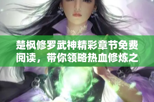 楚楓修羅武神精彩章節(jié)免費閱讀，帶你領(lǐng)略熱血修煉之旅的魅力與挑戰(zhàn)