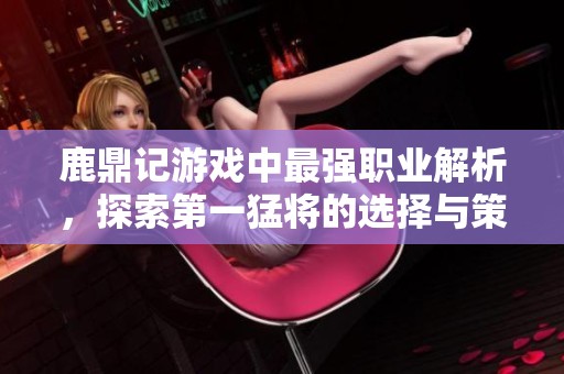 鹿鼎記游戲中最強職業(yè)解析，探索第一猛將的選擇與策略