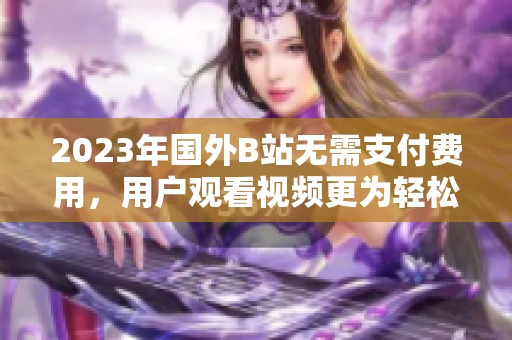 2023年國外B站無需支付費用，用戶觀看視頻更為輕松暢快