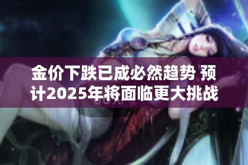 金價下跌已成必然趨勢 預(yù)計2025年將面臨更大挑戰(zhàn)